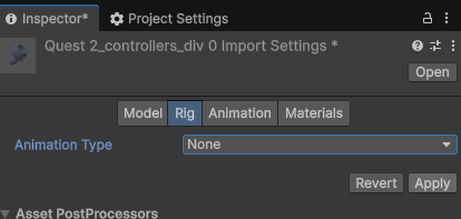 Rig Import Settings
